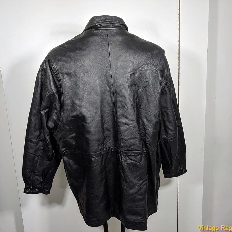 JOHN ASHFORD Soft Leather JACKET Mens Size XL Black