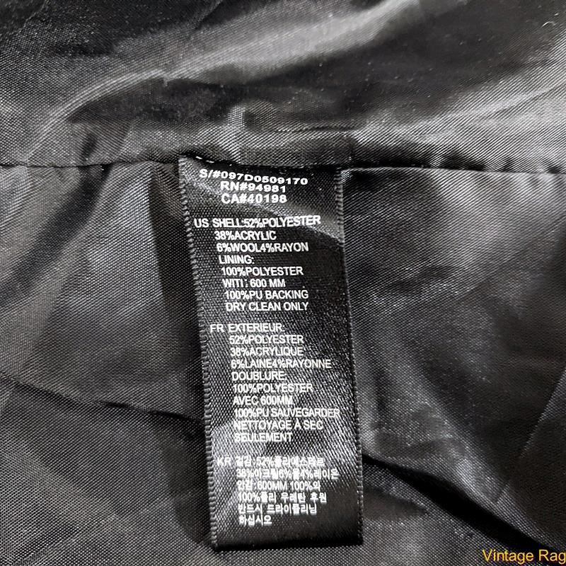 FOREVER TWENTYONE Wool Pea Jacket Coat Juniors L NEW Black/Green