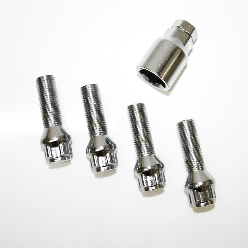 4x Wheel Locking Alloy Bolts M14 x 1.5 Lug Tapered For Mercedes C Class
