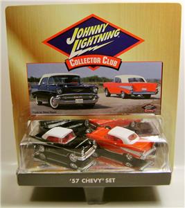 Johnny Lightning 1957 Chevy Bel Air Covertible Set of 2 JLCG020A 20A **READ**