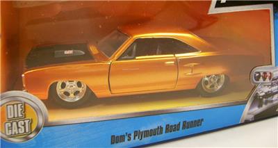 1970 '70 PLYMOUTH ROAD RUNNER DOM'S FAST & FURIOUS 7 MOVIE CAR 1/32 ...