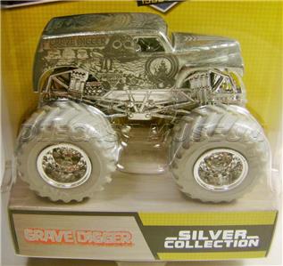 GRAVE DIGGER SILVER COLLECTION 25TH ANNIVERSARY 2017 MONSTER JAM TRUCK ...