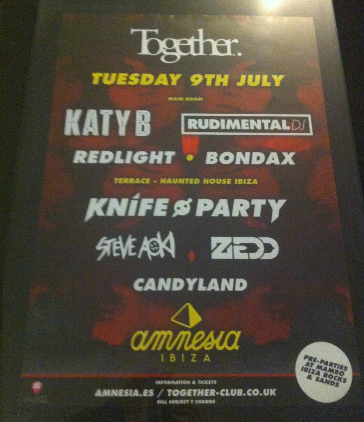 TOGETHER 2013 @ AMNESIA CLUB - IBIZA CLUB POSTERS - DRUM & BASS DNB MUSIC DJ - Picture 5 of 16
