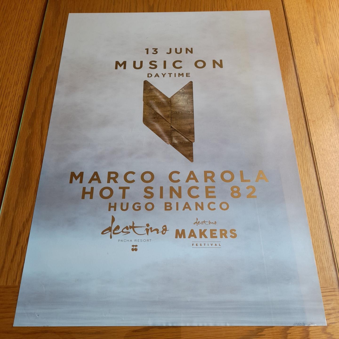 MUSIC ON MARCO CAROLA @ DESTINO PACHA CLUB 2019 - IBIZA CLUB POSTERS - DJ MUSIC - Picture 10 of 18