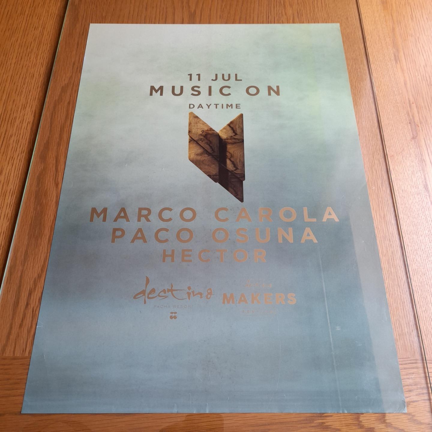 MUSIC ON MARCO CAROLA @ DESTINO PACHA CLUB 2019 - IBIZA CLUB POSTERS - DJ MUSIC - Picture 12 of 18