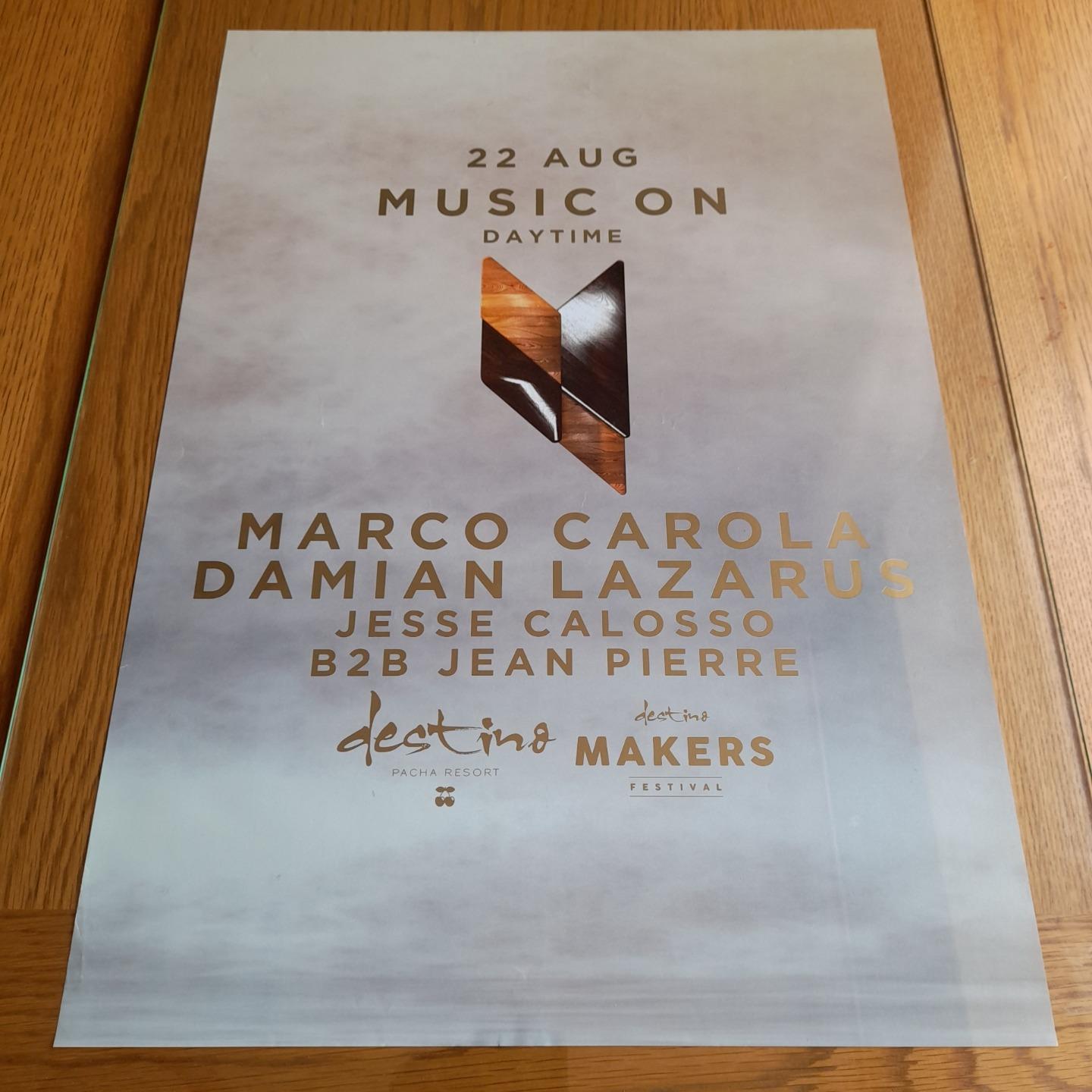 MUSIC ON MARCO CAROLA @ DESTINO PACHA CLUB 2019 - IBIZA CLUB POSTERS - DJ MUSIC - Picture 14 of 18