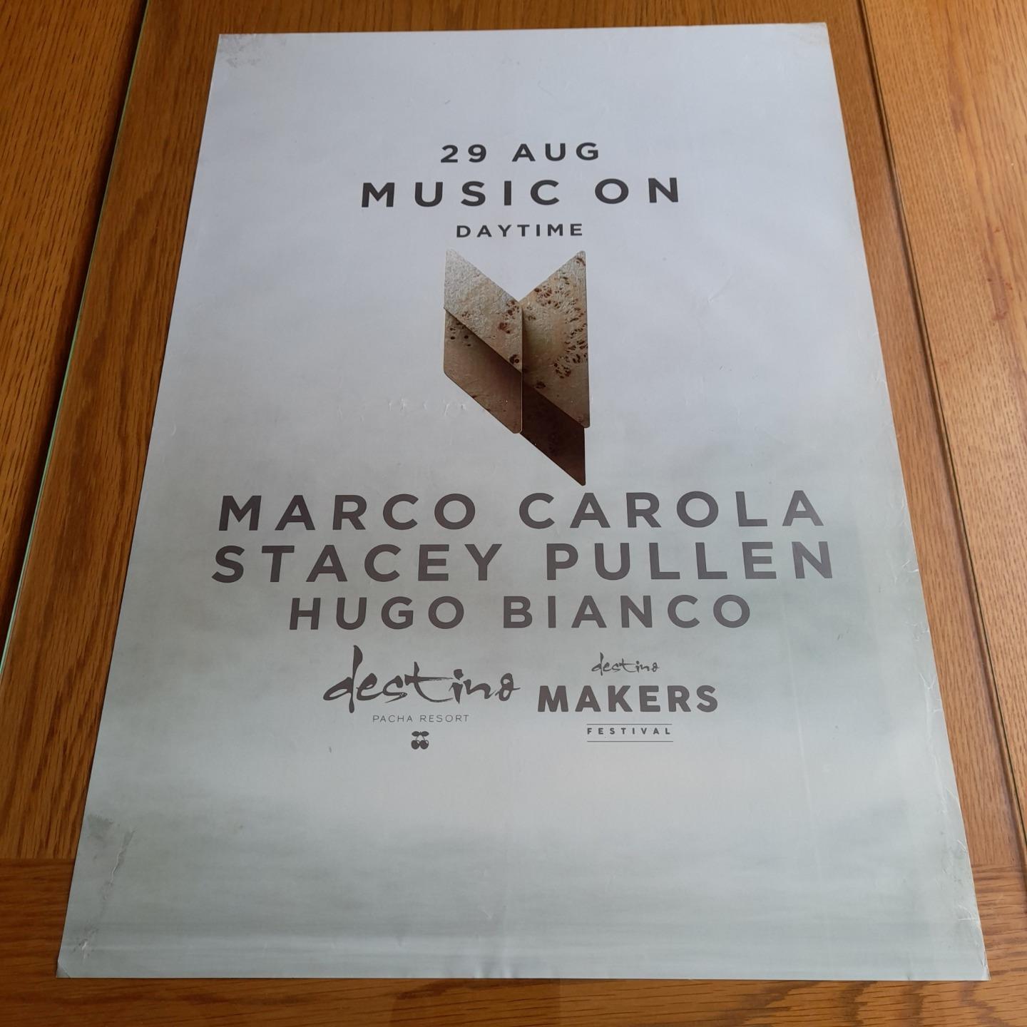 MUSIC ON MARCO CAROLA @ DESTINO PACHA CLUB 2019 - IBIZA CLUB POSTERS - DJ MUSIC - Picture 15 of 18