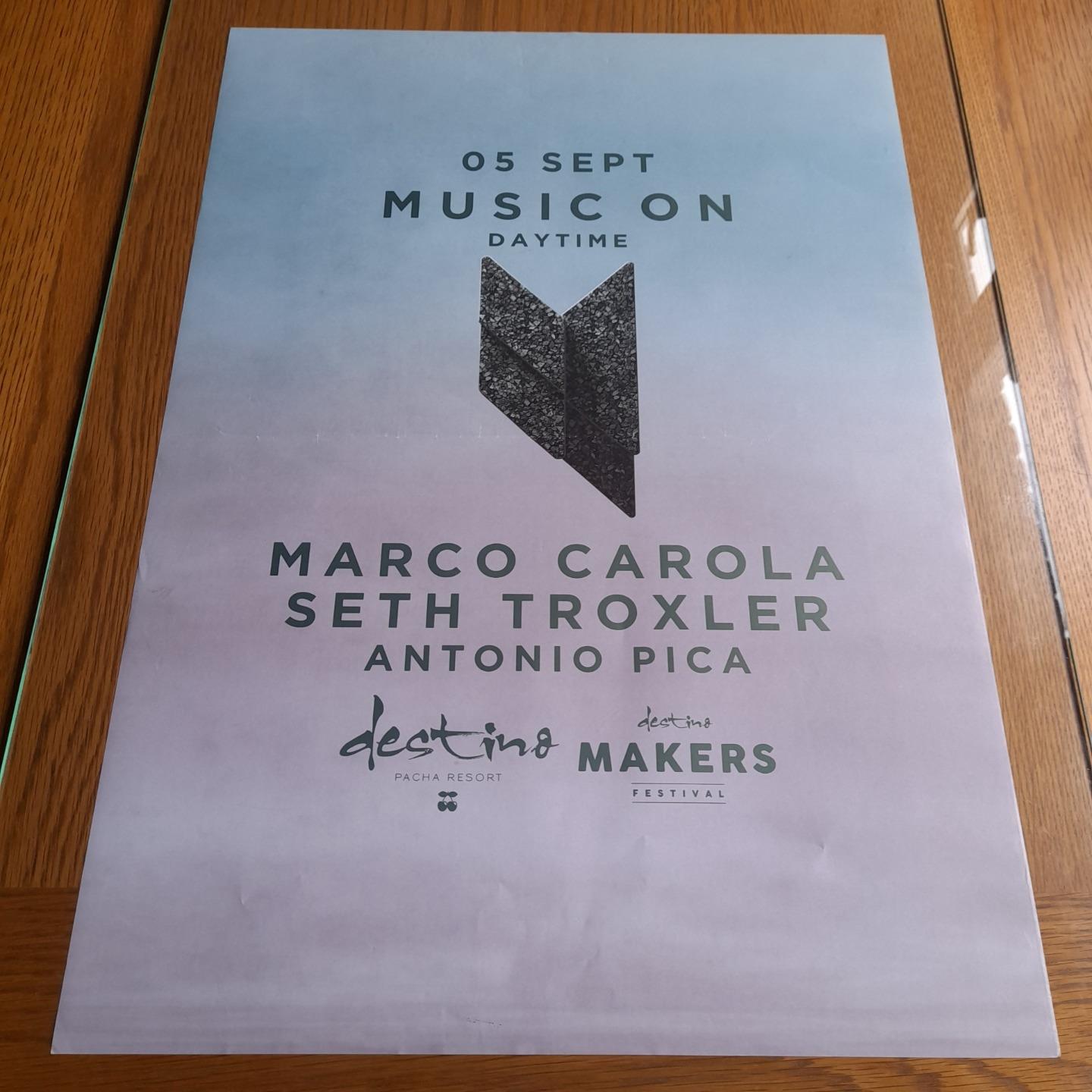 MUSIC ON MARCO CAROLA @ DESTINO PACHA CLUB 2019 - IBIZA CLUB POSTERS - DJ MUSIC - Picture 16 of 18