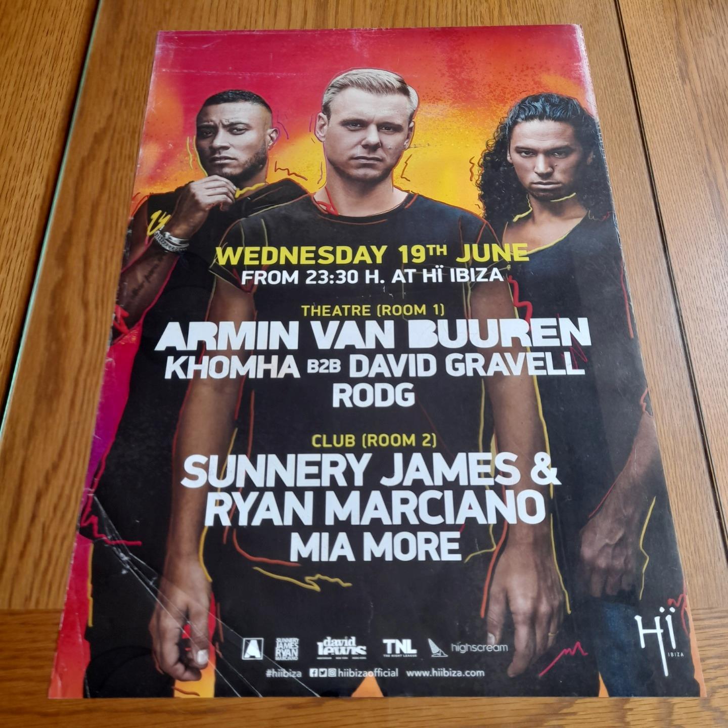 ARMIN VAN BUUREN @ HI CLUB 2019 - IBIZA CLUB POSTERS - DJ HOUSE MUSIC PARTY - Picture 10 of 16