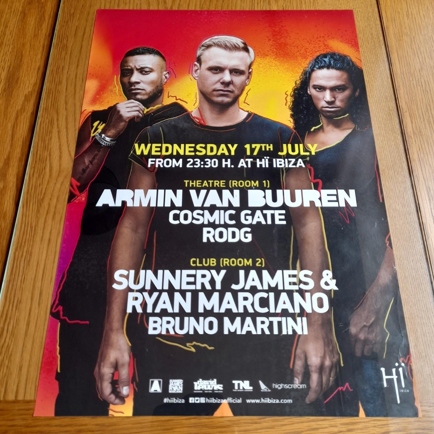 ARMIN VAN BUUREN @ HI CLUB 2019 - IBIZA CLUB POSTERS - DJ HOUSE MUSIC PARTY - Picture 13 of 16
