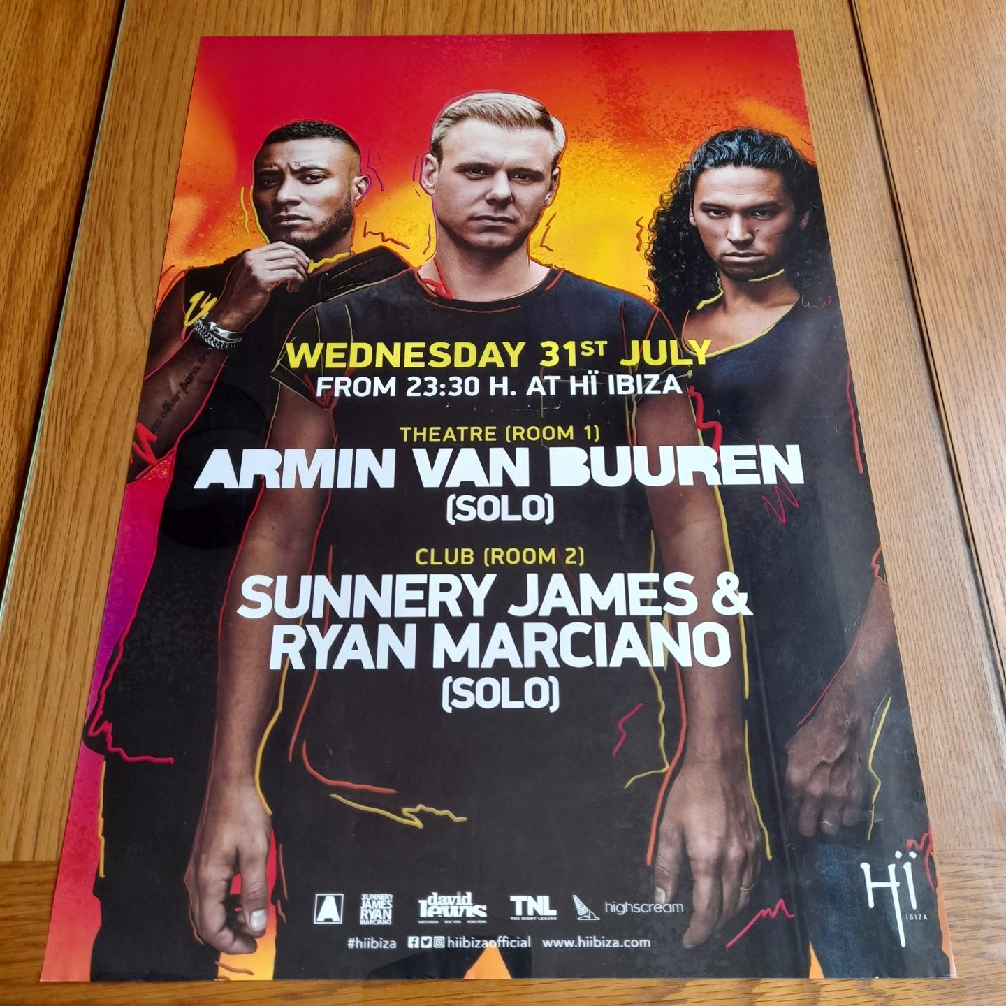 ARMIN VAN BUUREN @ HI CLUB 2019 - IBIZA CLUB POSTERS - DJ HOUSE MUSIC PARTY - Picture 14 of 16