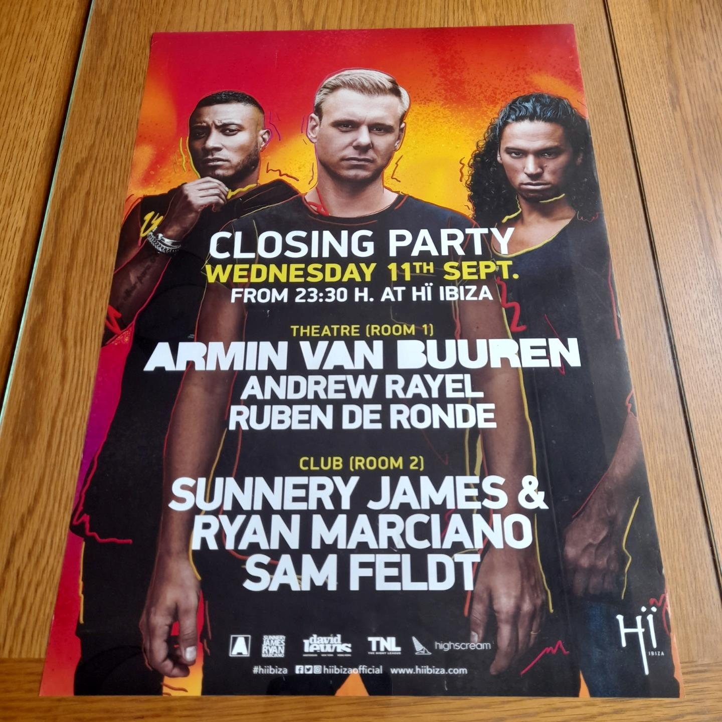 ARMIN VAN BUUREN @ HI CLUB 2019 - IBIZA CLUB POSTERS - DJ HOUSE MUSIC PARTY - Picture 16 of 16