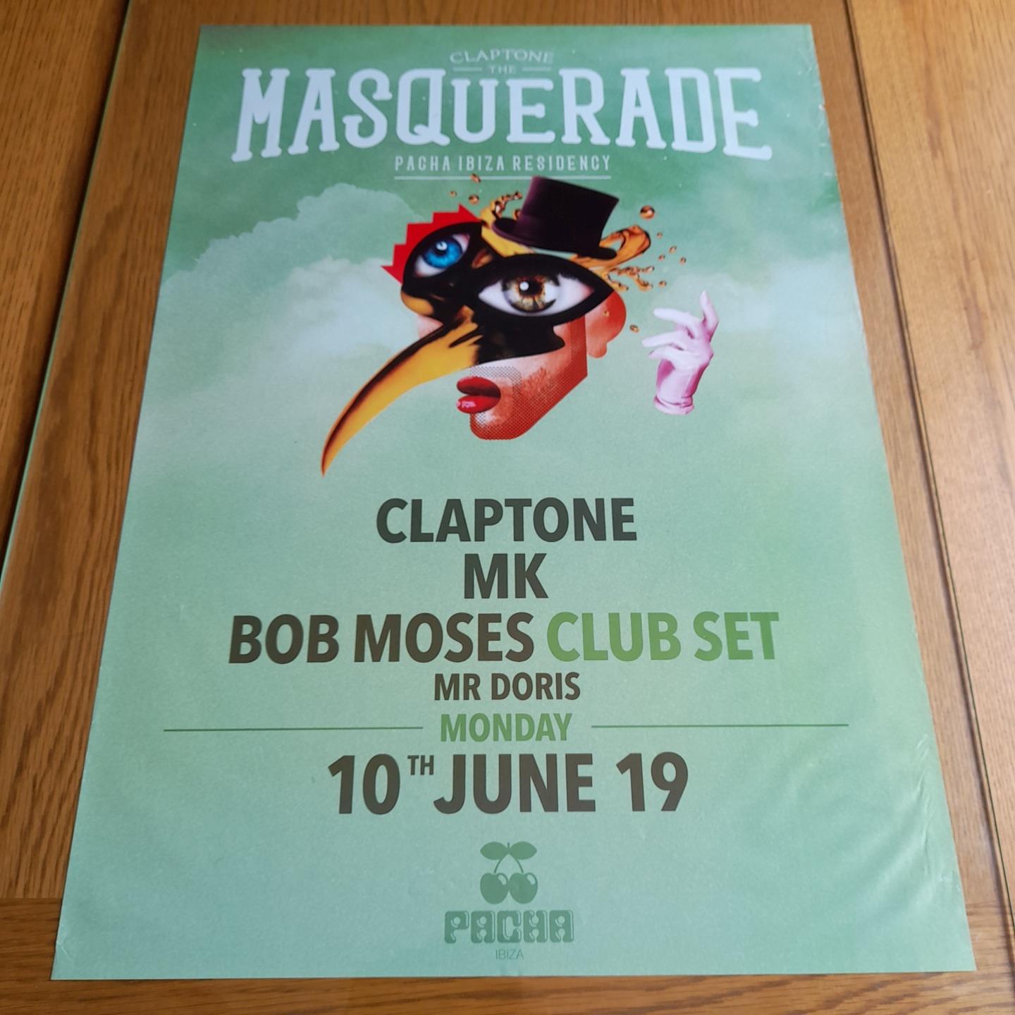 MASQUERADE CLAPTONE @ PACHA CLUB 2019 - IBIZA CLUB POSTERS - DJ MUSIC PARTY - Picture 12 of 20