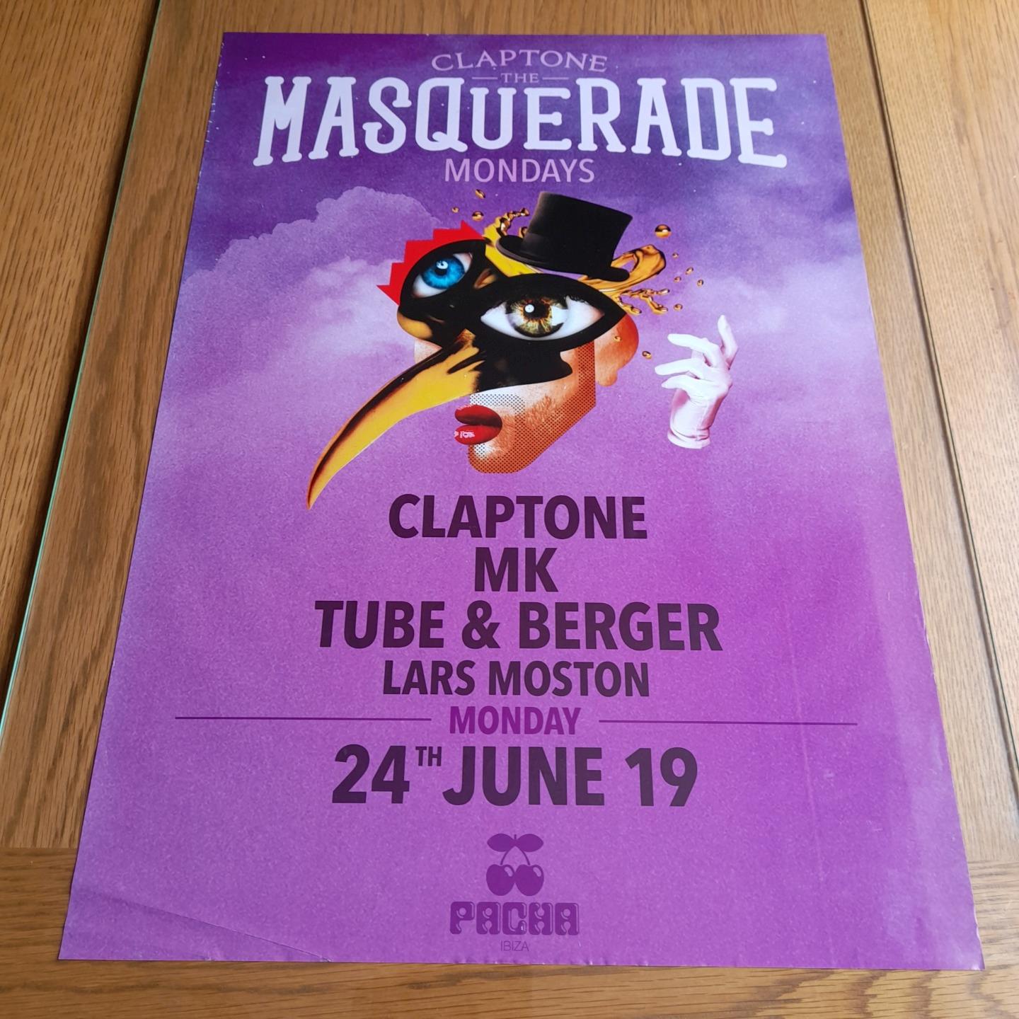 MASQUERADE CLAPTONE @ PACHA CLUB 2019 - IBIZA CLUB POSTERS - DJ MUSIC PARTY - Picture 13 of 20