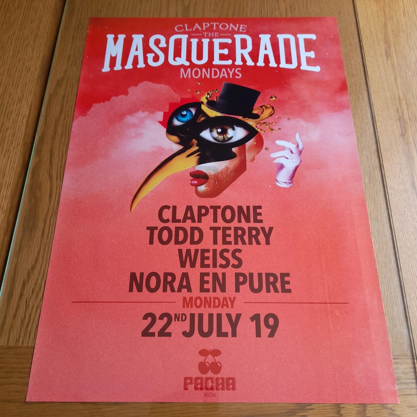 MASQUERADE CLAPTONE @ PACHA CLUB 2019 - IBIZA CLUB POSTERS - DJ MUSIC PARTY - Picture 16 of 20