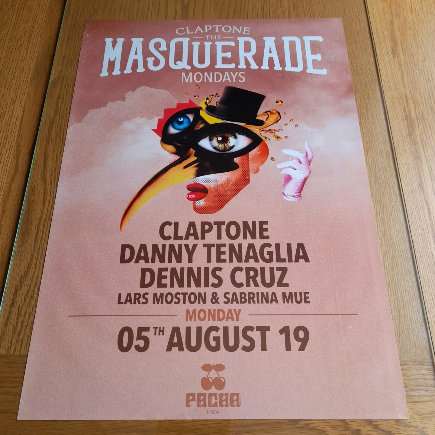 MASQUERADE CLAPTONE @ PACHA CLUB 2019 - IBIZA CLUB POSTERS - DJ MUSIC PARTY - Picture 18 of 20