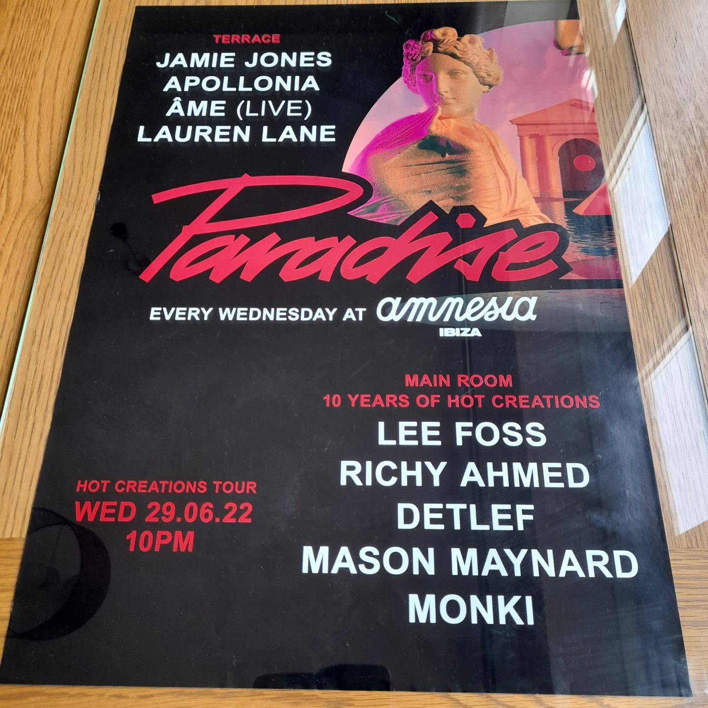 PARADISE JAMIE JONES @ AMNESIA IBIZA 2022 - IBIZA CLUB POSTERS - DJ HOUSE MUSIC - Picture 11 of 20