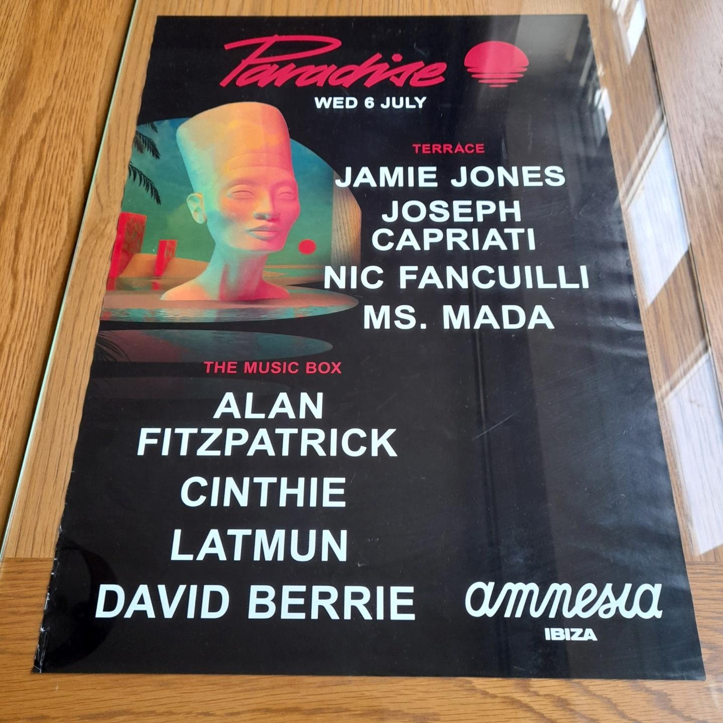 PARADISE JAMIE JONES @ AMNESIA IBIZA 2022 - IBIZA CLUB POSTERS - DJ HOUSE MUSIC - Picture 12 of 20