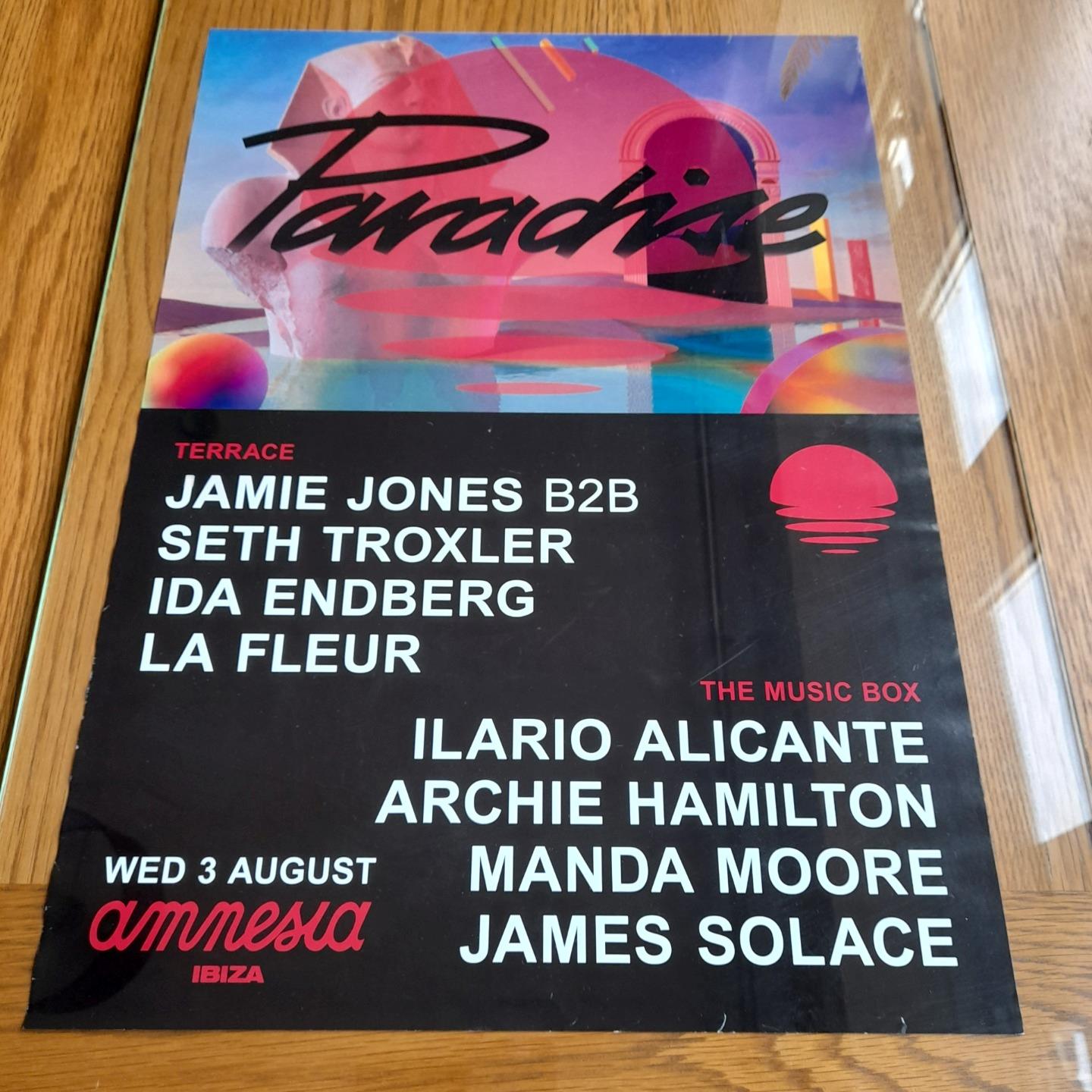 PARADISE JAMIE JONES @ AMNESIA IBIZA 2022 - IBIZA CLUB POSTERS - DJ HOUSE MUSIC - Picture 13 of 20
