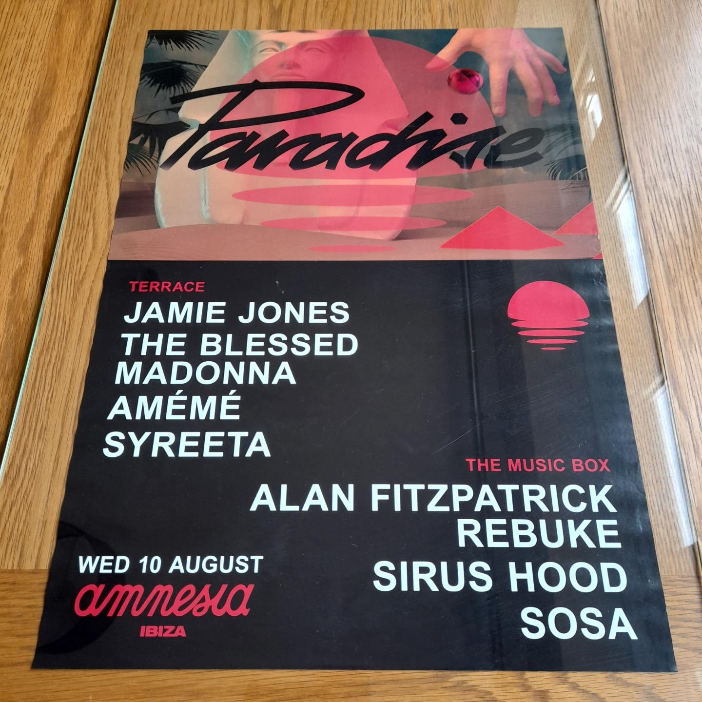 PARADISE JAMIE JONES @ AMNESIA IBIZA 2022 - IBIZA CLUB POSTERS - DJ HOUSE MUSIC - Picture 14 of 20