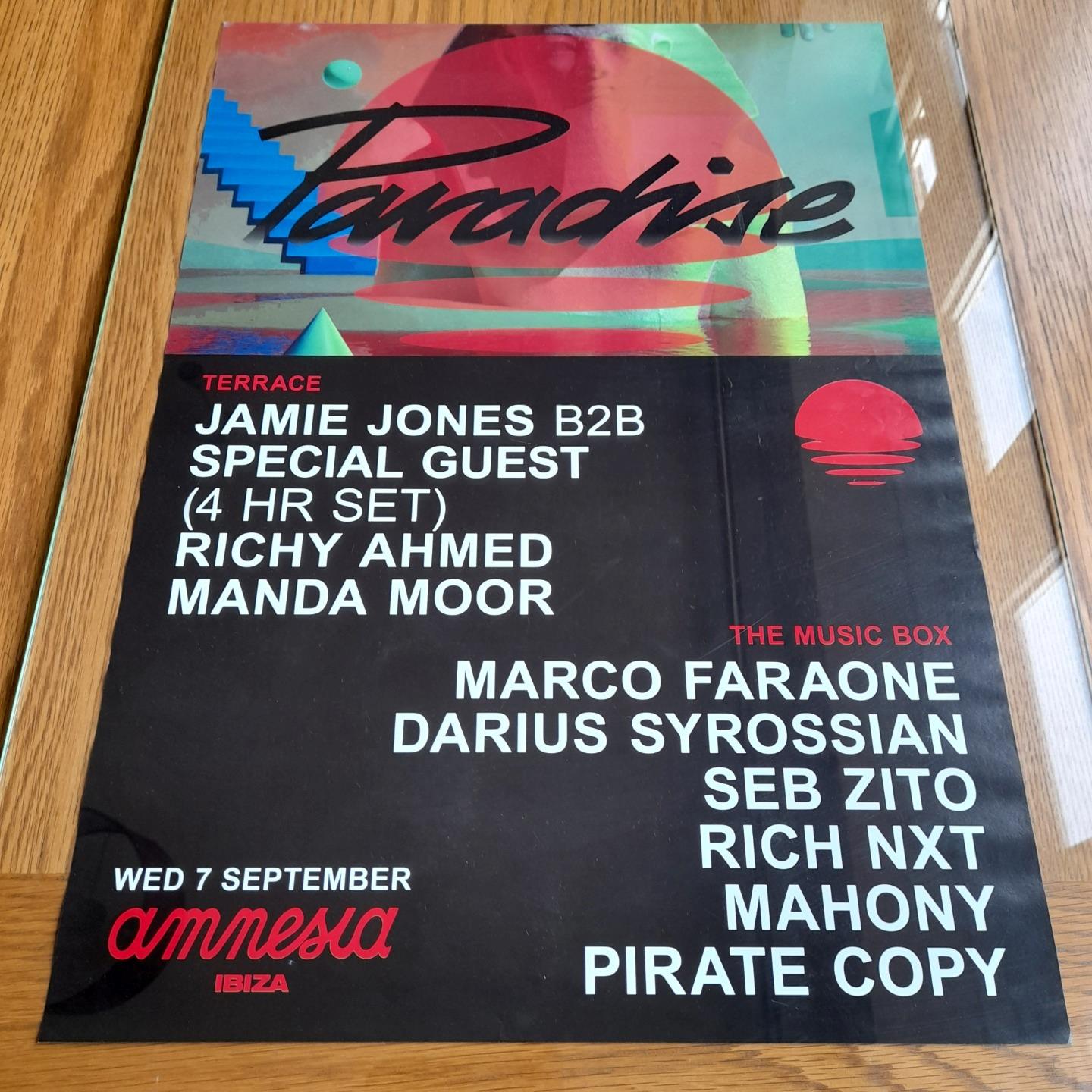 PARADISE JAMIE JONES @ AMNESIA IBIZA 2022 - IBIZA CLUB POSTERS - DJ HOUSE MUSIC - Picture 18 of 20