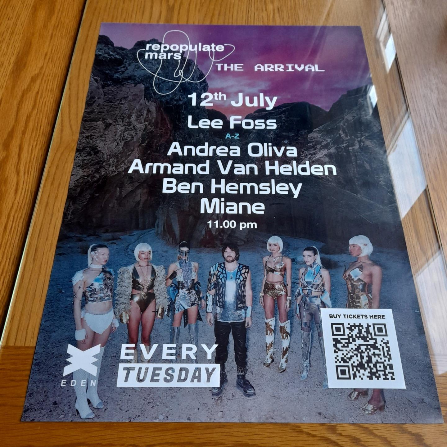REPOPULATE MARS LEE FOSS @ EDEN IBIZA 2022 - IBIZA CLUB POSTERS - DJ HOUSE MUSIC - Picture 17 of 24