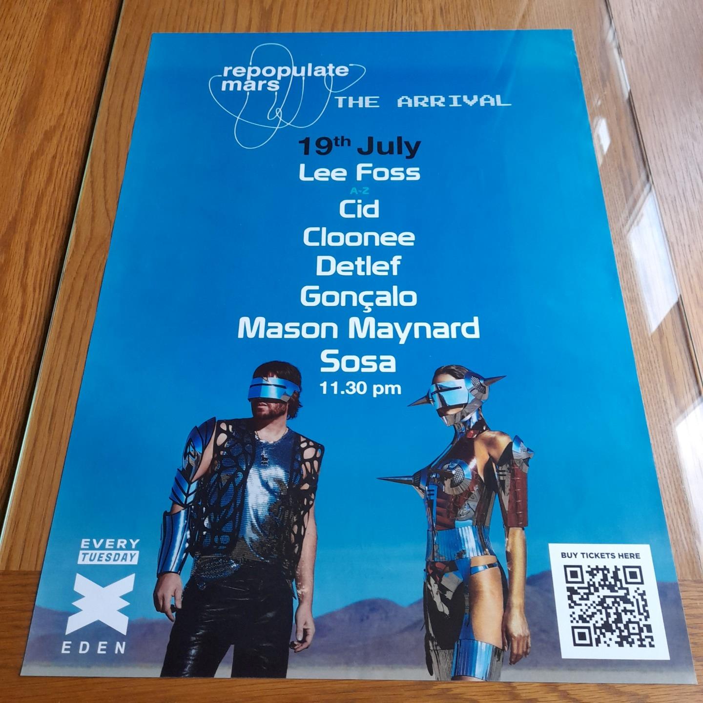 REPOPULATE MARS LEE FOSS @ EDEN IBIZA 2022 - IBIZA CLUB POSTERS - DJ HOUSE MUSIC - Picture 18 of 24