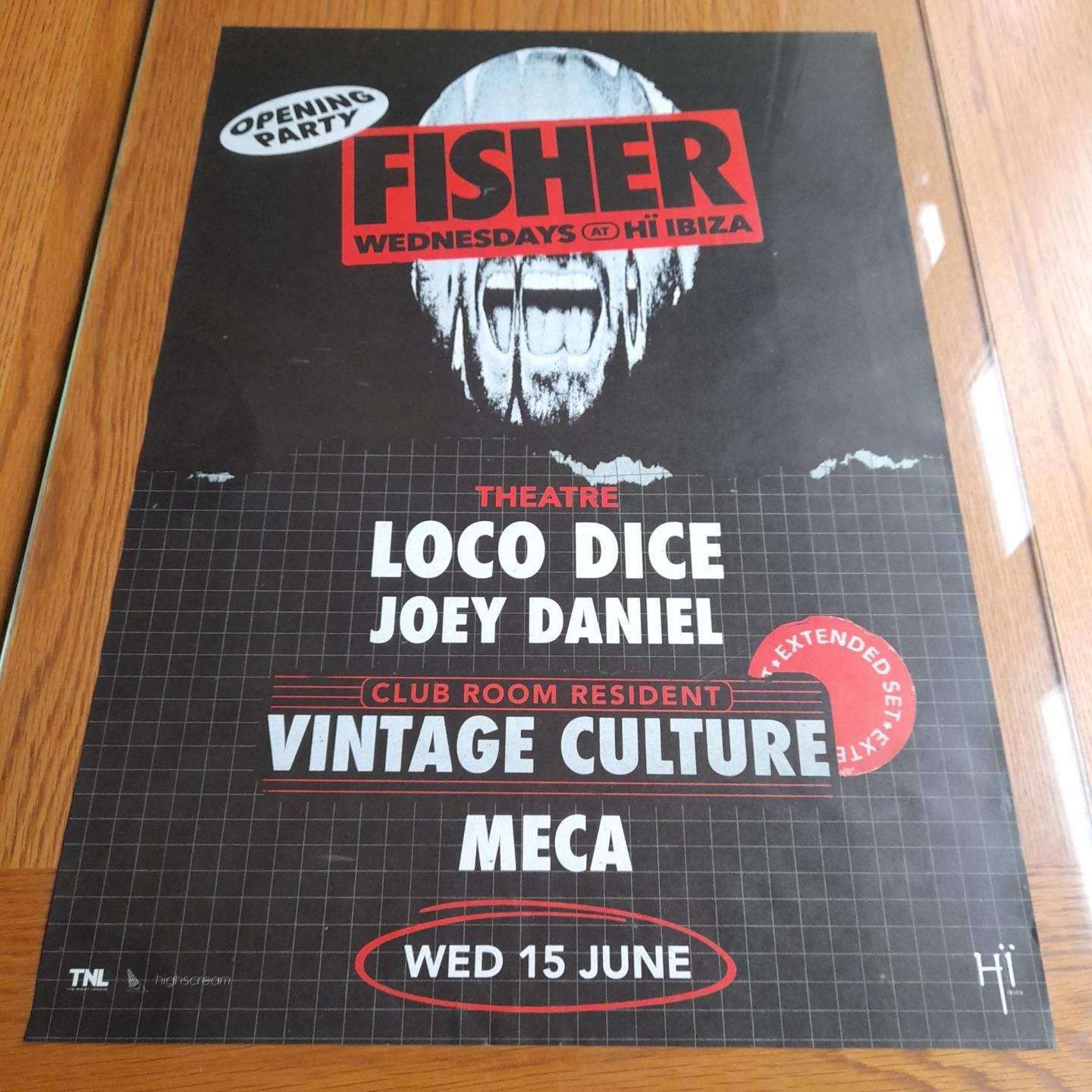 FISHER @ HI IBIZA 2022 - IBIZA CLUB POSTERS - DJ HOUSE MUSIC PARTY