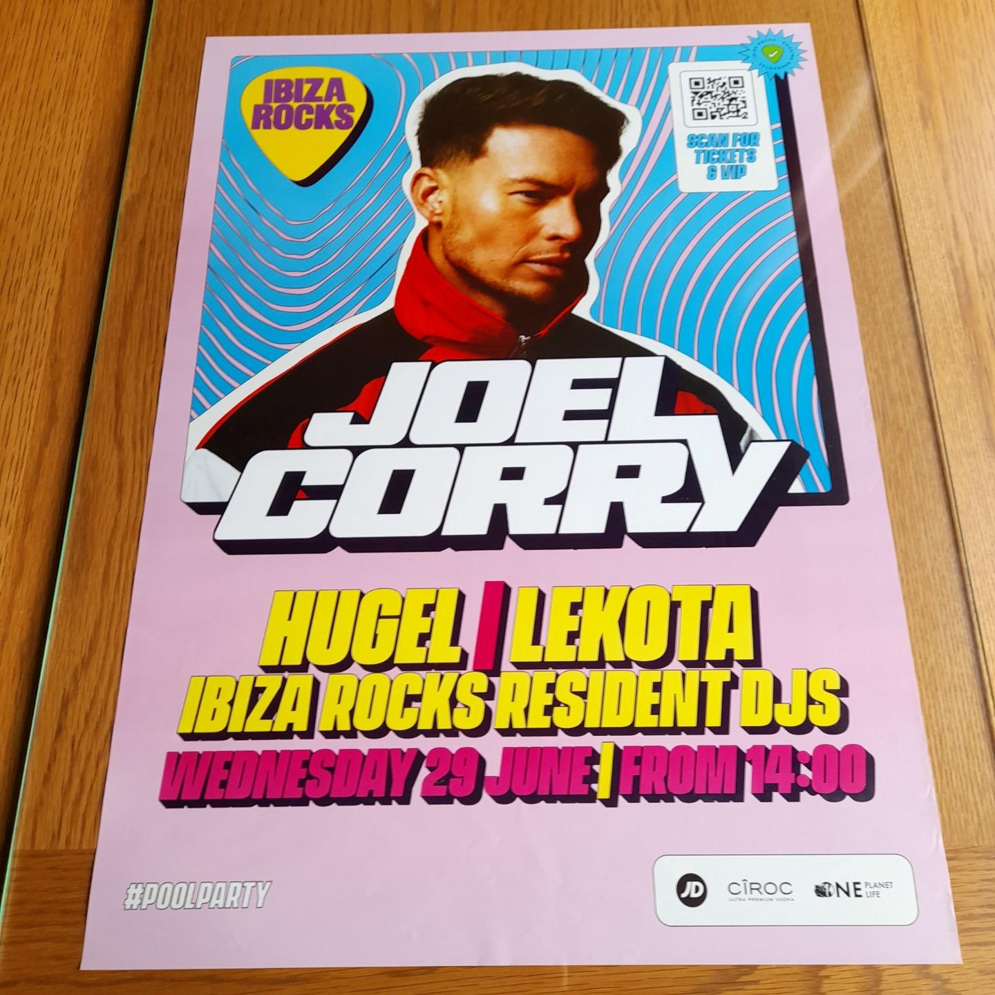 JOEL CORRY @ IBIZA ROCKS HOTEL 2022 - IBIZA CLUB POSTERS - DJ HOUSE MUSIC