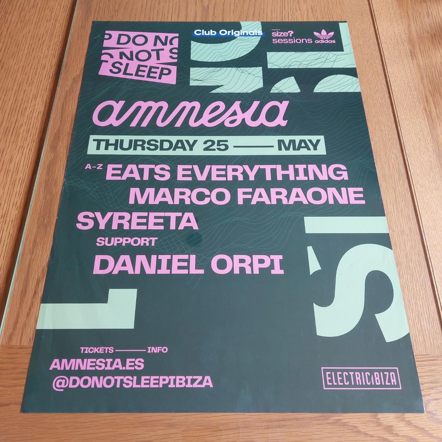 DO NOT SLEEP @ AMNESIA IBIZA 2023 - IBIZA CLUB POSTERS - DJ HOUSE MUSIC