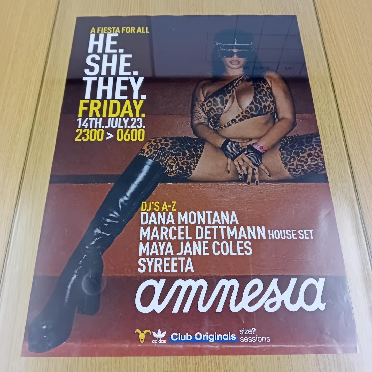 HE / SHE / THEY @ AMNESIA IBIZA 2023 - IBIZA CLUB POSTERS - DJ HOUSE MUSIC - Picture 10 of 12
