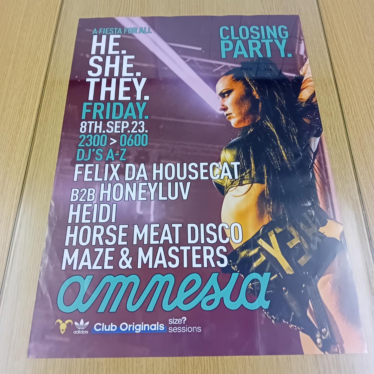 HE / SHE / THEY @ AMNESIA IBIZA 2023 - IBIZA CLUB POSTERS - DJ HOUSE MUSIC - Picture 12 of 12