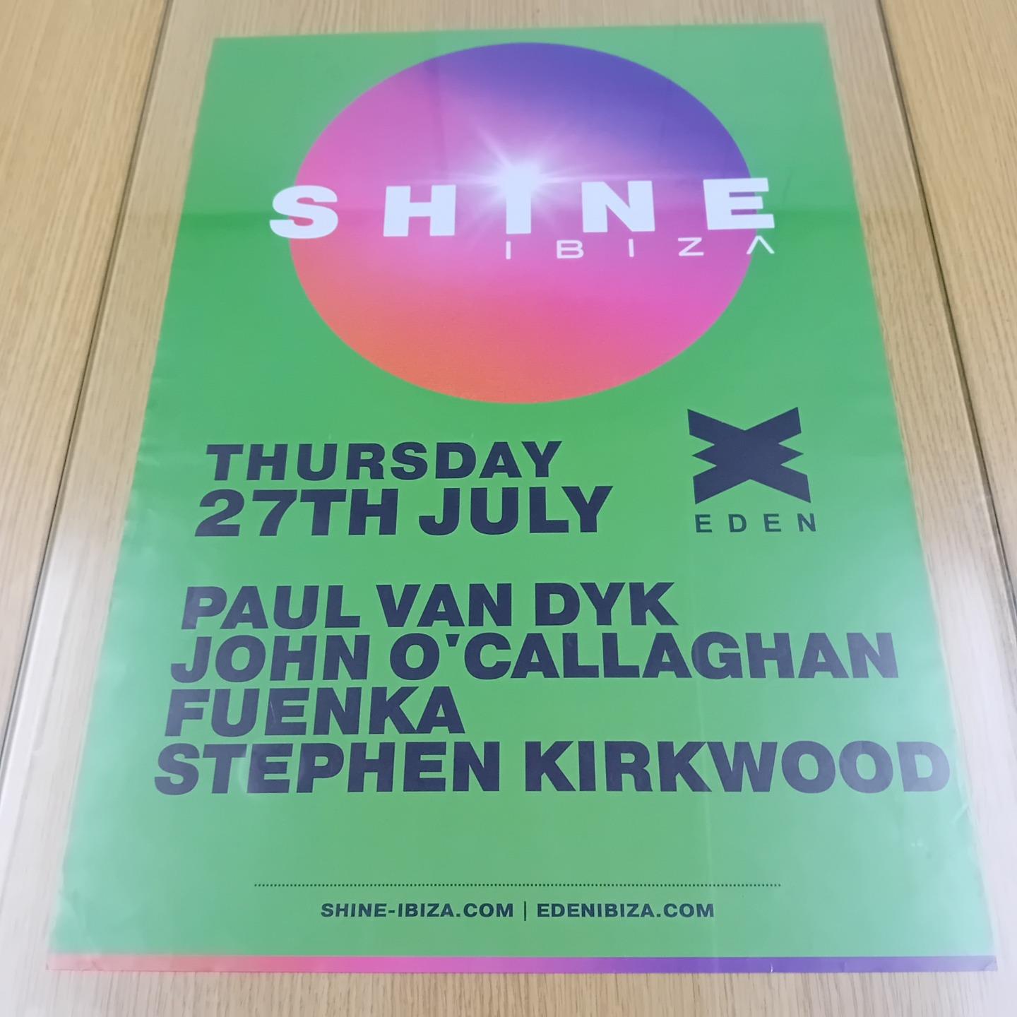 SHINE PAUL VAN DYK @ EDEN IBIZA 2023 - IBIZA CLUB POSTERS - DJ TRANCE MUSIC - Picture 11 of 16