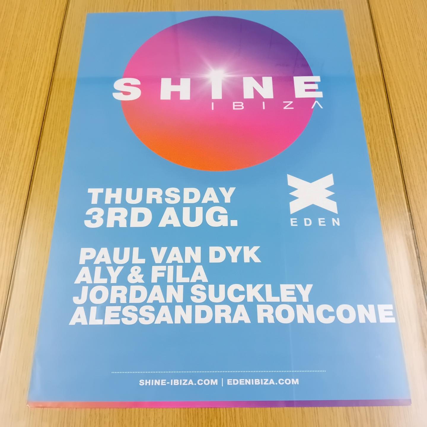 SHINE PAUL VAN DYK @ EDEN IBIZA 2023 - IBIZA CLUB POSTERS - DJ TRANCE MUSIC - Picture 12 of 16