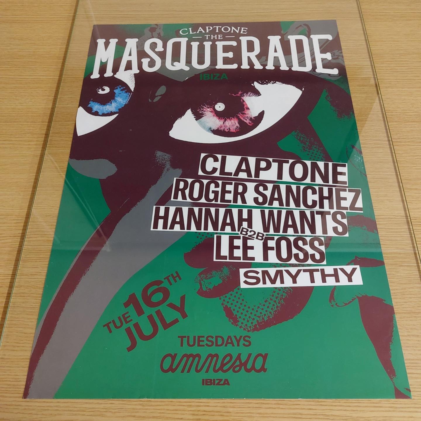 CLAPTONE THE MASQUERADE 2024 @ AMNESIA IBIZA - IBIZA CLUB POSTERS - DJ MUSIC