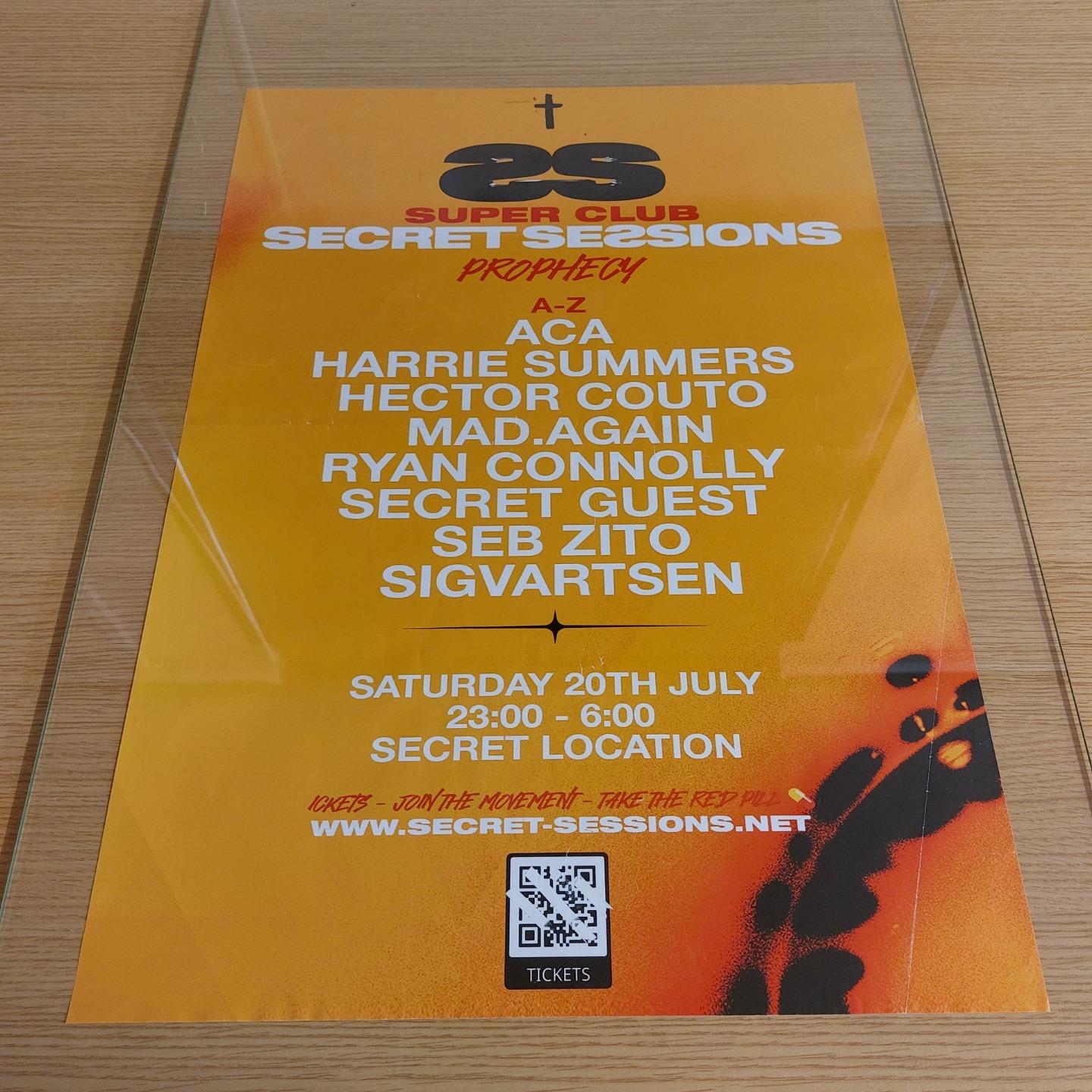 SECRET SESSIONS 2024 @ ??? - IBIZA CLUB POSTERS - DJ TECH HOUSE MUSIC