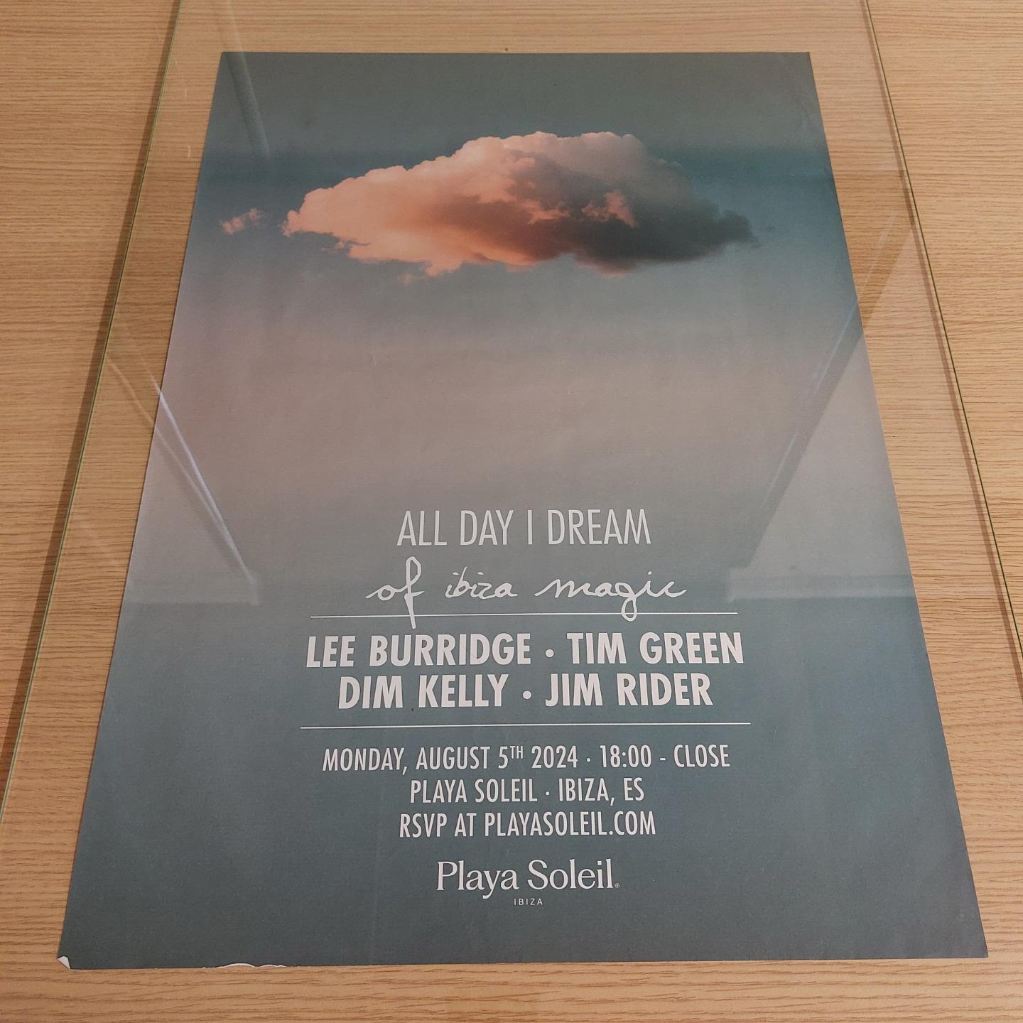 ALL DAY I DREAM 2024 @ PLAYA SOLEIL IBIZA - IBIZA CLUB POSTERS - DJ HOUSE MUSIC