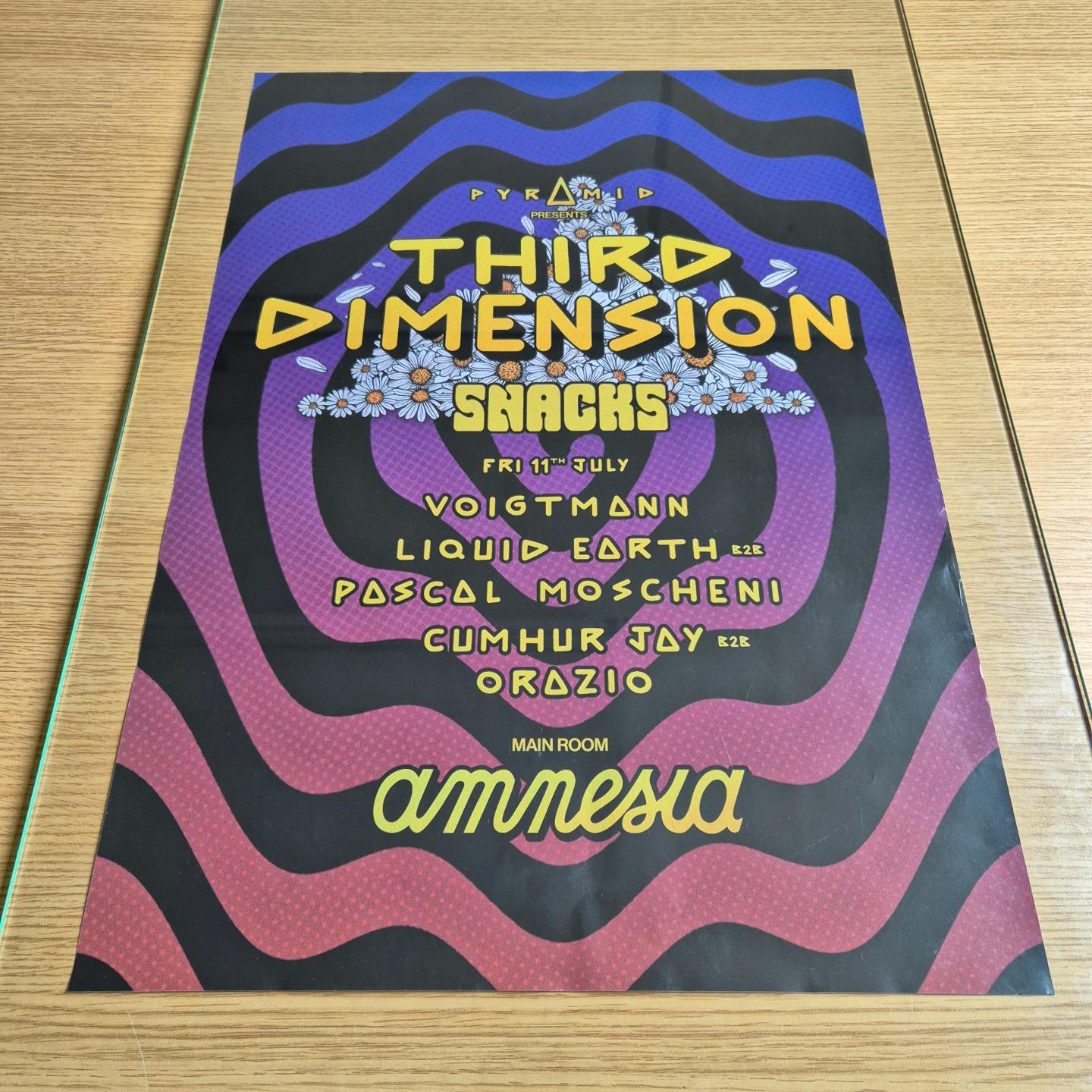 THIRD DIMENSION @ AMNESIA IBIZA 2025 - IBIZA CLUB POSTERS - DJ MUSIC