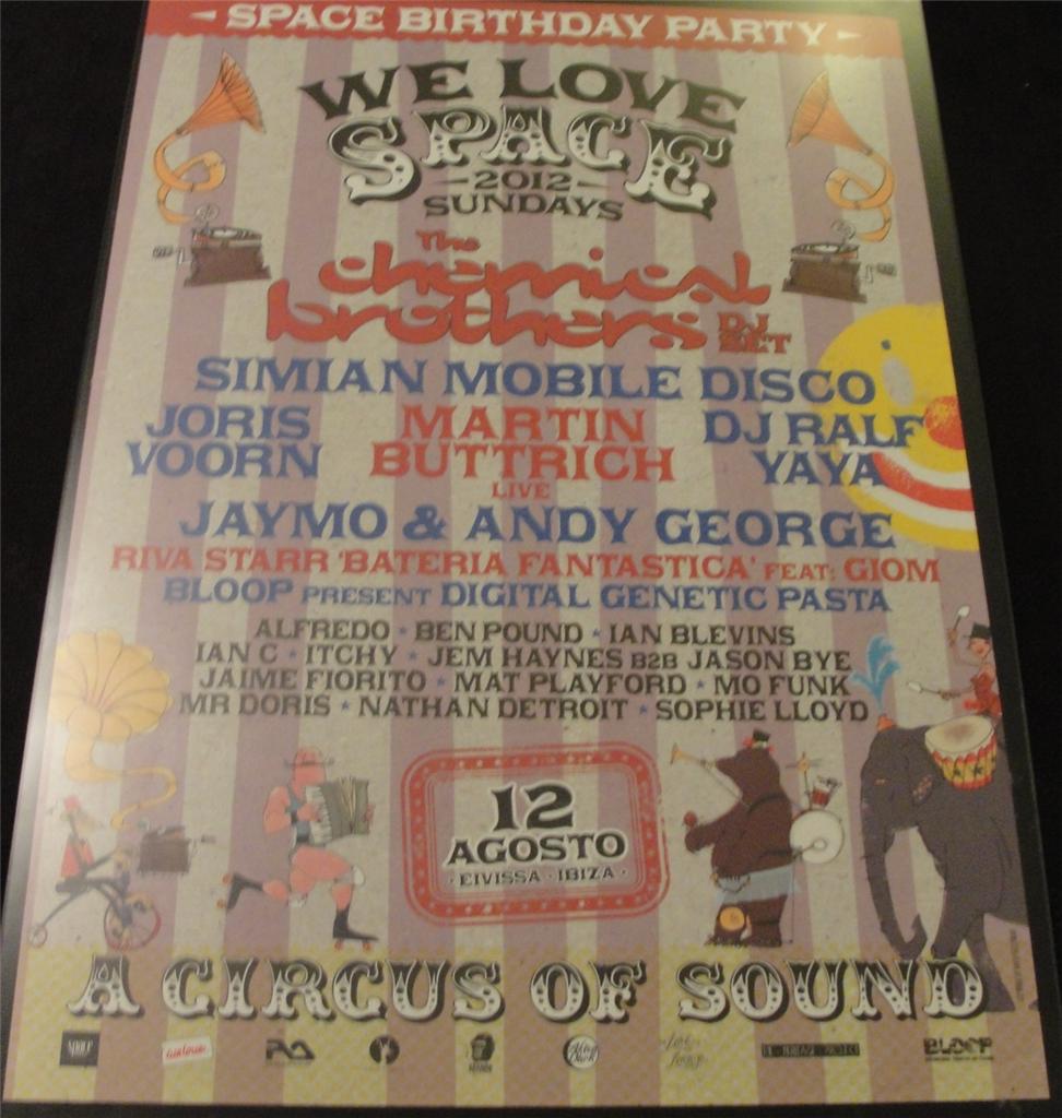 WE LOVE SPACE 2012 @ SPACE IBIZA - IBIZA CLUB POSTER - HAUSMUSIK DJ - Bild 7 von 14