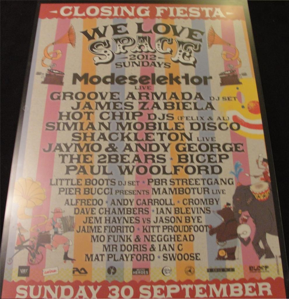 WE LOVE SPACE 2012 @ SPACE IBIZA - IBIZA CLUB POSTER - HAUSMUSIK DJ - Bild 10 von 14