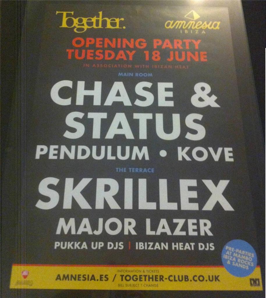 TOGETHER 2013 @ AMNESIA CLUB - IBIZA CLUB POSTERS - DRUM & BASS DNB MUSIC DJ - Picture 2 of 16