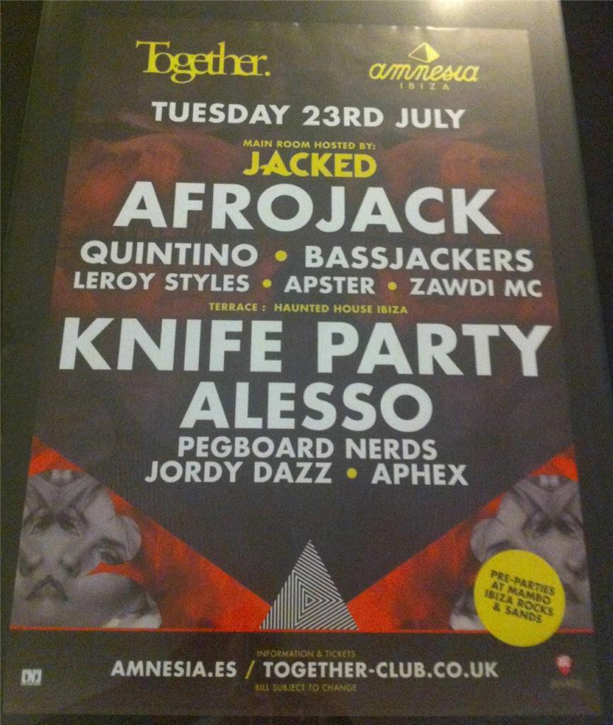 TOGETHER 2013 @ AMNESIA CLUB - IBIZA CLUB POSTERS - DRUM & BASS DNB MUSIC DJ - Picture 7 of 16