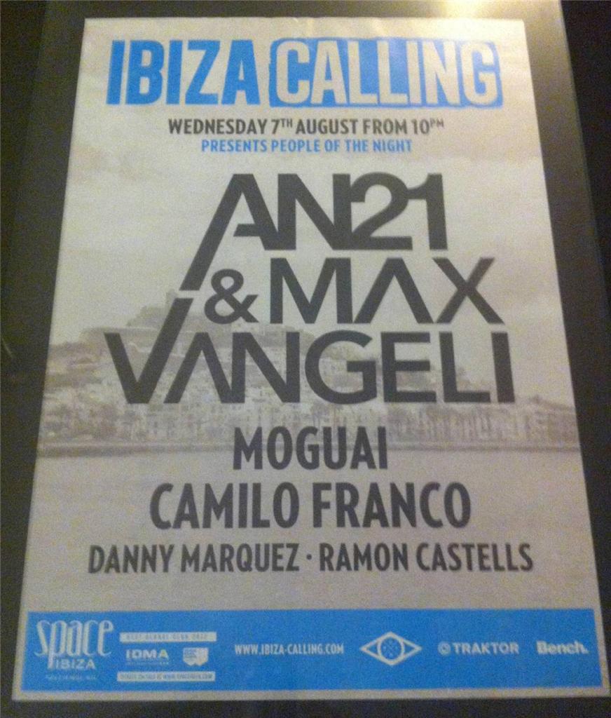 IBIZA CALLING 2013 @ SPACE IBIZA - IBIZA CLUB POSTERS - HOUSE MUSIC DJ - Picture 7 of 12