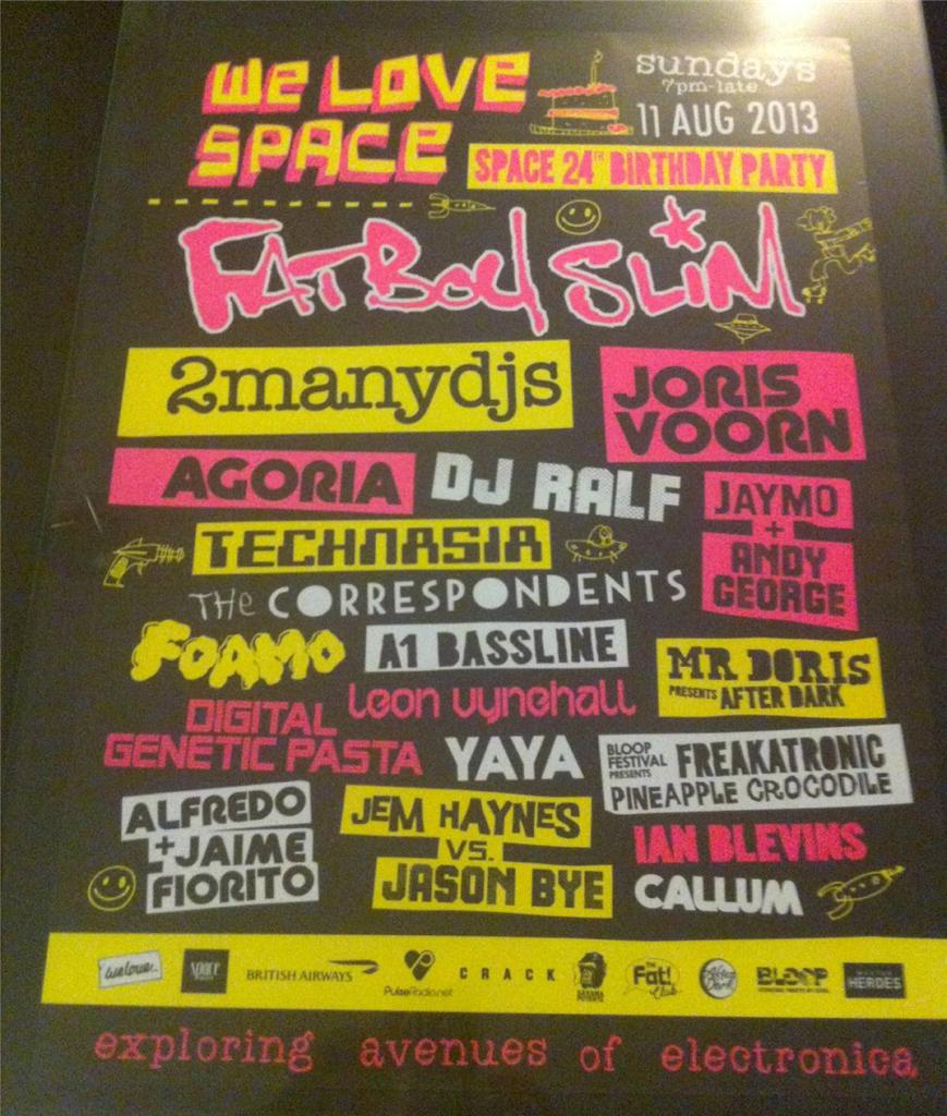 WE LOVE SPACE 2013 @ SPACE IBIZA - IBIZA CLUB POSTERS - BALEARIC HOUSE MUSIC DJ - Picture 9 of 12
