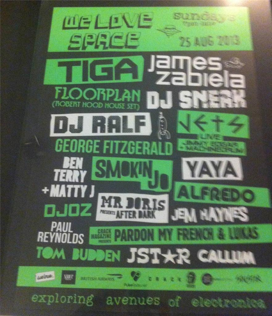 WE LOVE SPACE 2013 @ SPACE IBIZA - IBIZA CLUB POSTERS - BALEARIC HOUSE MUSIC DJ - Picture 10 of 12