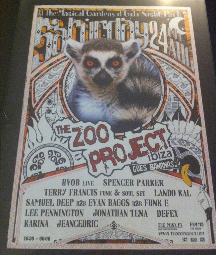 THE ZOO PROJECT 2013 @ GALA NIGHT BENIMUSSA PARK - IBIZA CLUB POSTERS - ANIMALS - Picture 7 of 12