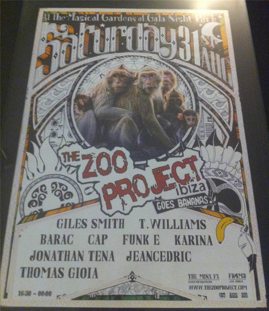 THE ZOO PROJECT 2013 @ GALA NIGHT BENIMUSSA PARK - IBIZA CLUB POSTERS - ANIMALS - Picture 8 of 12