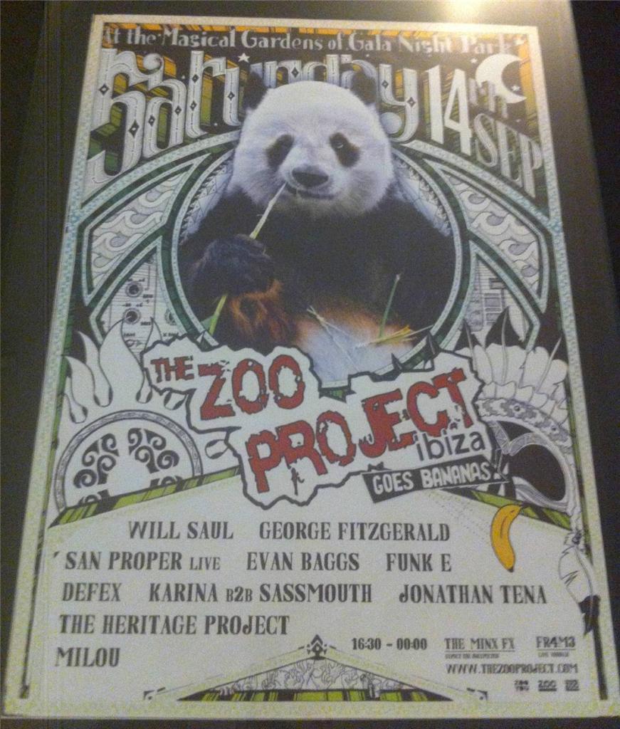THE ZOO PROJECT 2013 @ GALA NIGHT BENIMUSSA PARK - IBIZA CLUB POSTERS - ANIMALS - Picture 10 of 12