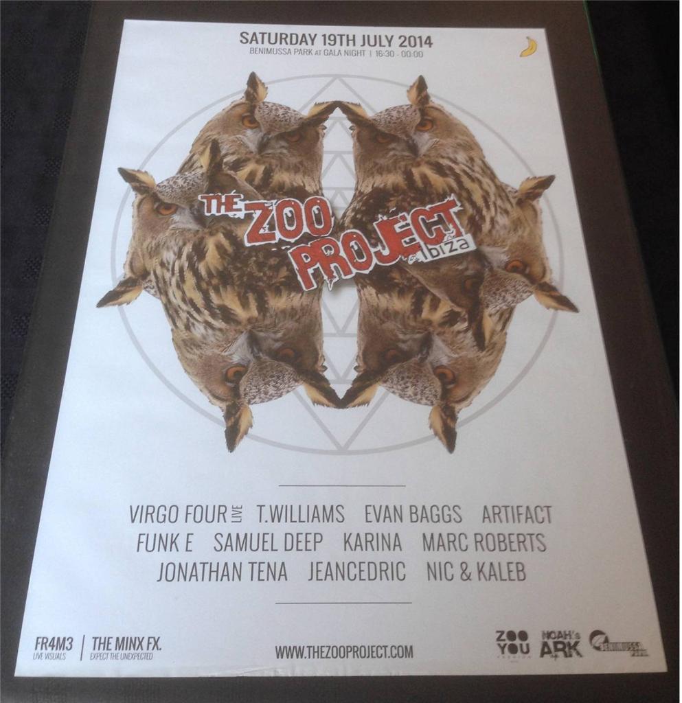 THE ZOO PROJECT 2014 @ GALA NIGHT BENIMUSSA PARK - IBIZA CLUB POSTERS - ANIMALS - Picture 10 of 19