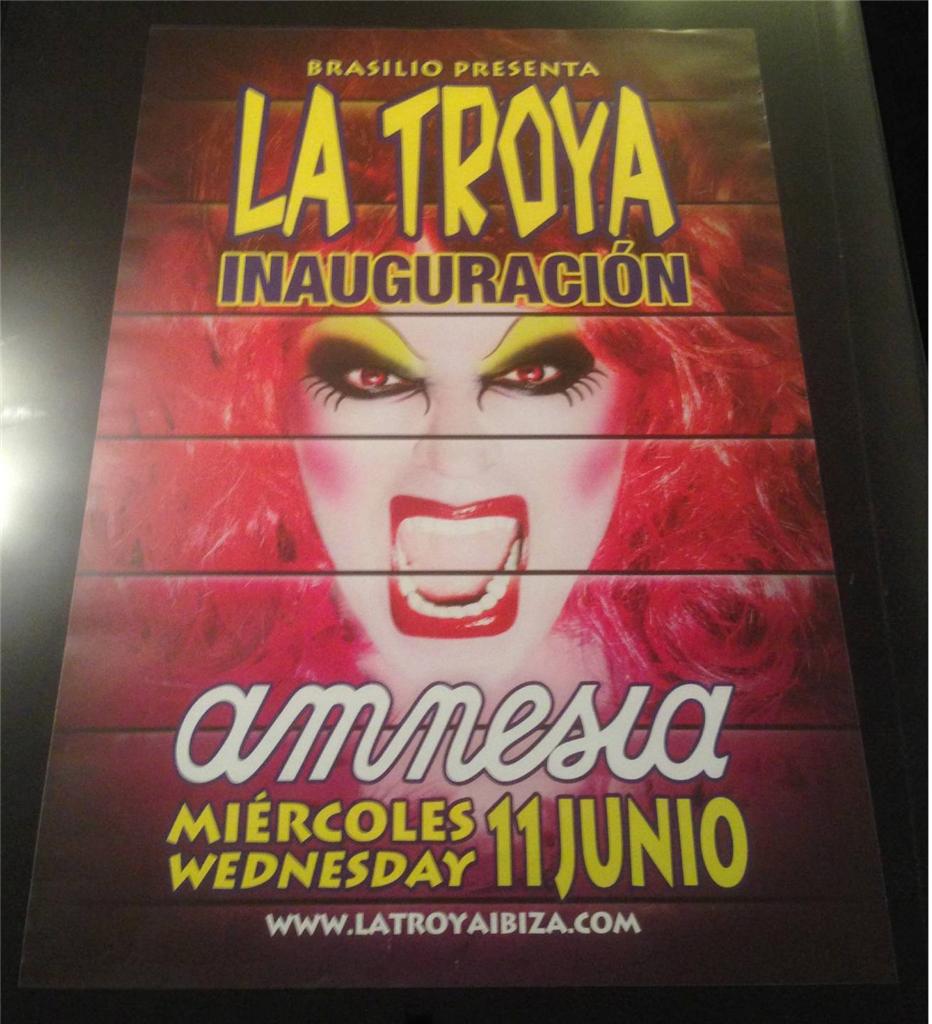 LA TROYA 2014 @ AMNESIA CLUB - IBIZA CLUB POSTERS - HOUSE MUSIC DJ - GAY PARTY